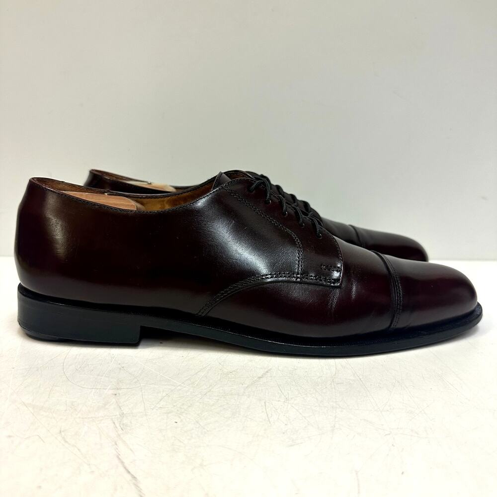 VGUC Rancourt & Co x Cole Haan Burgundy Cap Toe Derby Made in Maine USA 12 B